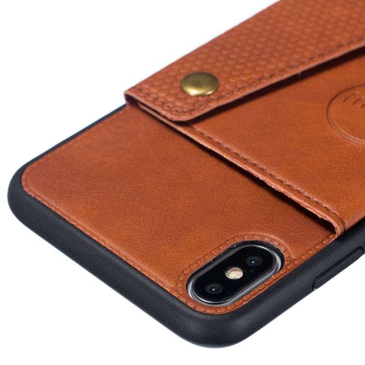 For iPhone XS Max Leather Protective Case