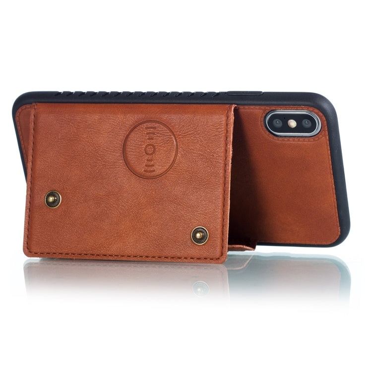 For iPhone XS Max Leather Protective Case