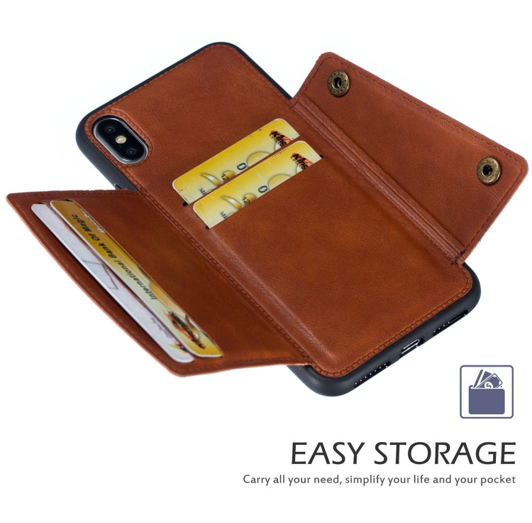 For iPhone XS Max Leather Protective Case