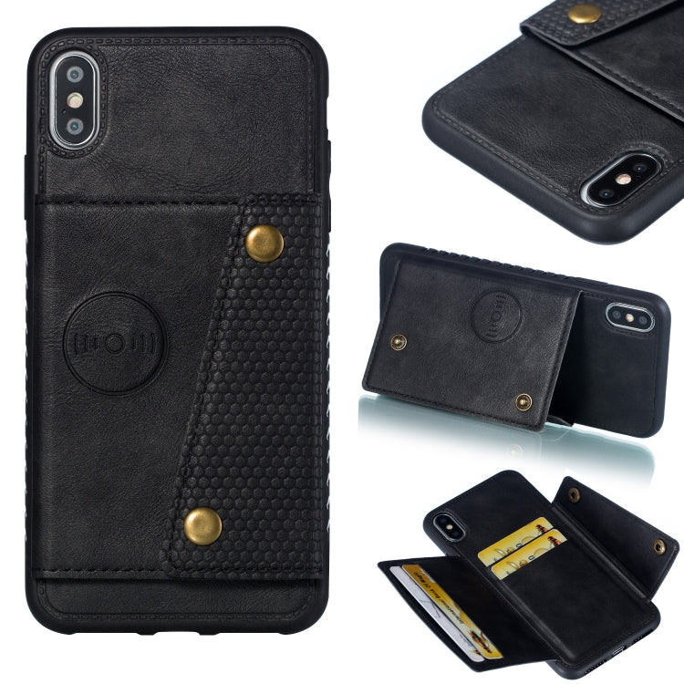For iPhone XS Max Leather Protective Case