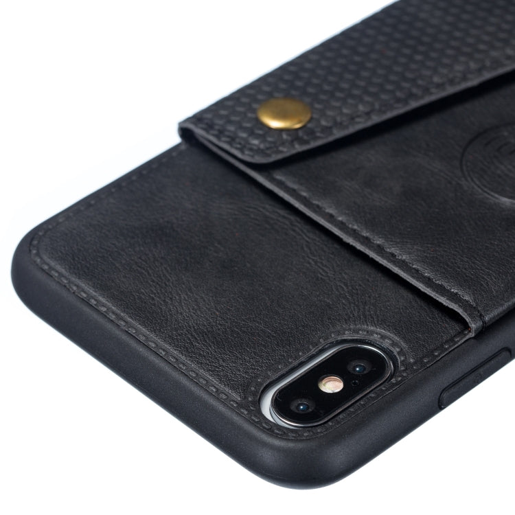 For iPhone XS Max Leather Protective Case