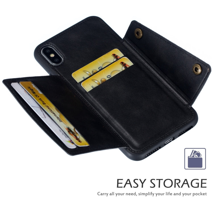 For iPhone XS Max Leather Protective Case
