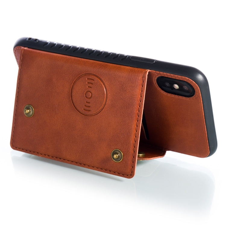 For iPhone X / XS Leather Protective Case
