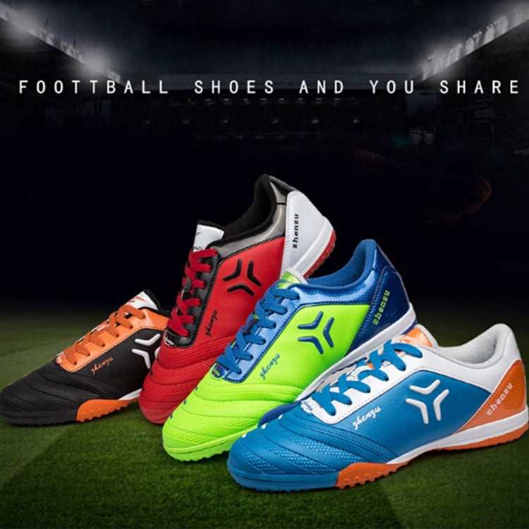 Zhenzu Outdoor Sporting Professional Training PU Football Shoes, EU Size: 32(Red)
