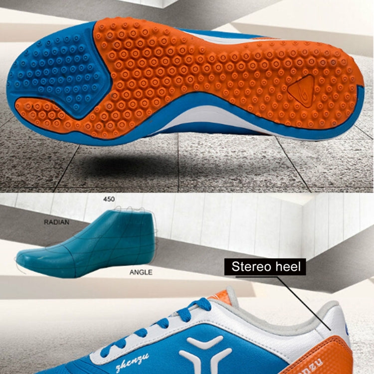 Zhenzu Outdoor Sporting Professional Training PU Football Shoes, EU Size: 33(Red)