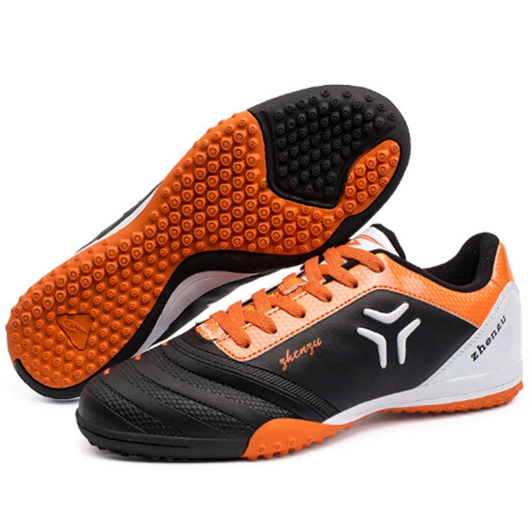 Zhenzu Outdoor Sporting Professional Training PU Football Shoes, EU Size: 36(Black)