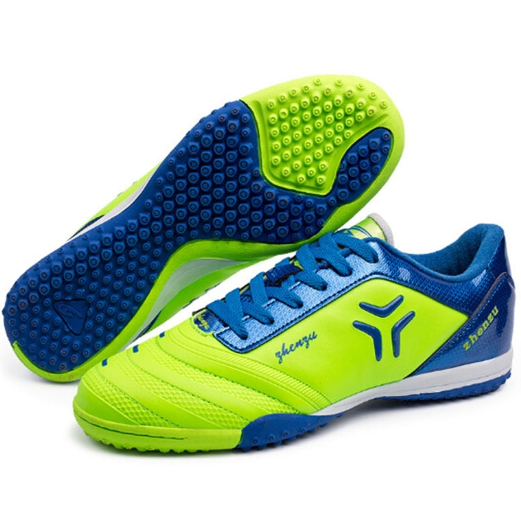 Zhenzu Outdoor Sporting Professional Training PU Football Shoes, EU Size: 37(Green)