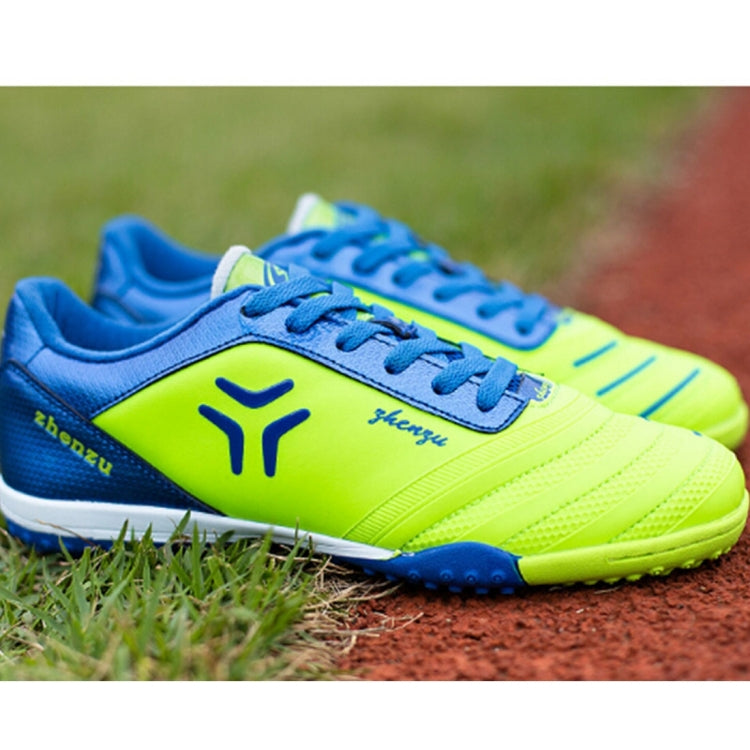 Zhenzu Outdoor Sporting Professional Training PU Football Shoes, EU Size: 40(Green)