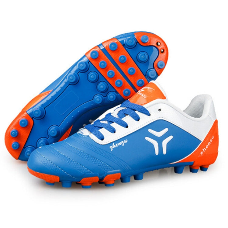 Zhenzu Outdoor Sporting Professional Training PU Short Nail Football Shoes, EU Size: 34
