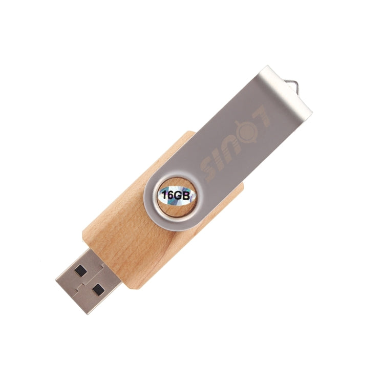 LOUIS 16GB USB 2.0 Mini Rotatable Wooden Flash Disk Drive for Laptop and PC Computer