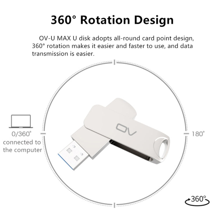 OV 64GB U-Max Metal Swivel USB 3.0 Flash Disk