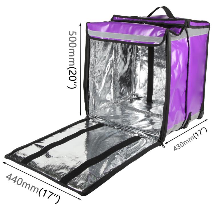 Extendable Top and Front Opening Pizza / Food Delivery Backpack Carry Bag, Keep Hot / Cool, Size: 17L x 17W x 20H inch