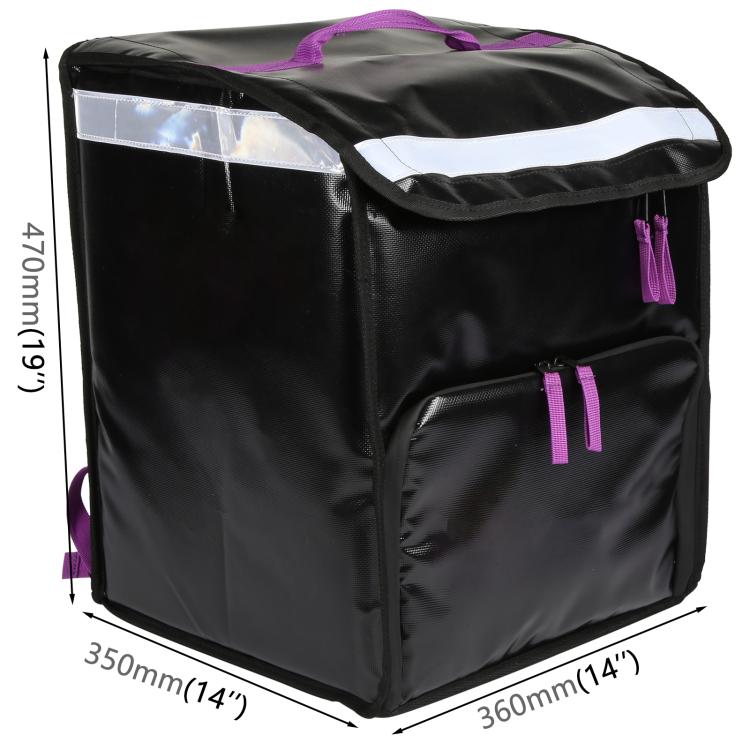 Pizza / Food Delivery Backpack Carry Bag, Keep Hot / Cool, Size: 14L x 14W x 19H inch
