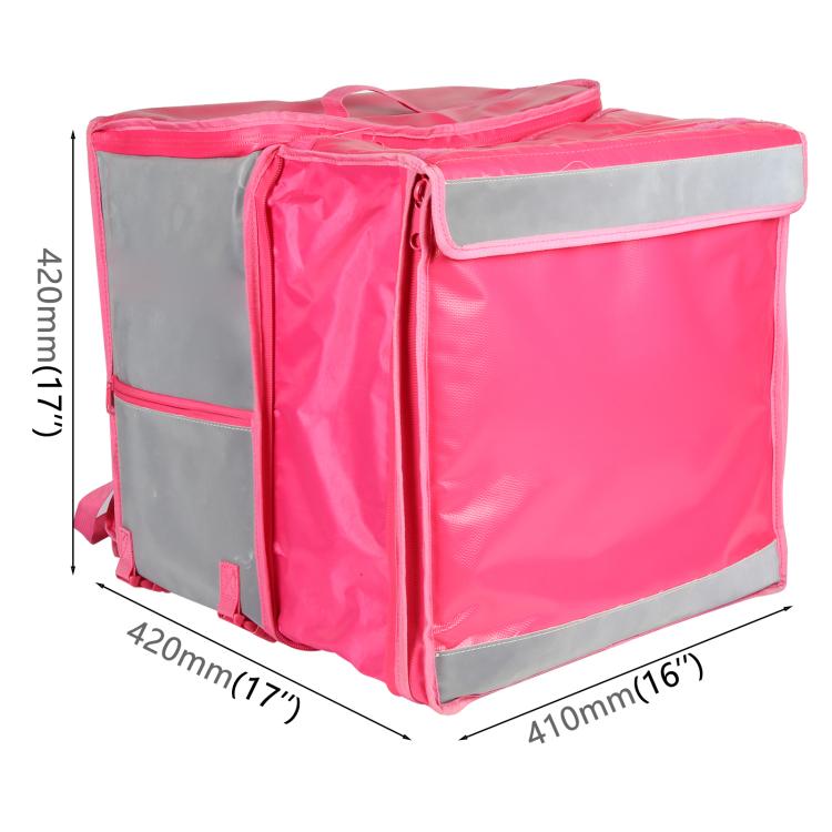 Top and Front Opening Dual-Layer Pizza / Food Delivery Backpack Carry Bag, Keep Hot / Cool, Size: 16L x 17W x 17H inch