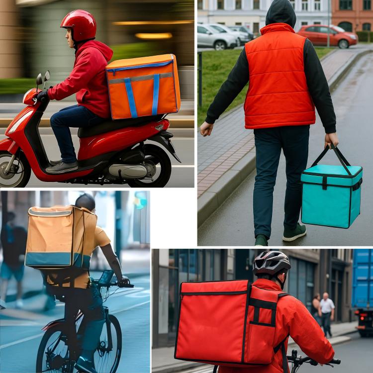 Front-opening Pizza / Food Delivery Backpack Carry Bag, Keep Hot / Cool, Size: 19L x 16W x 17H inch