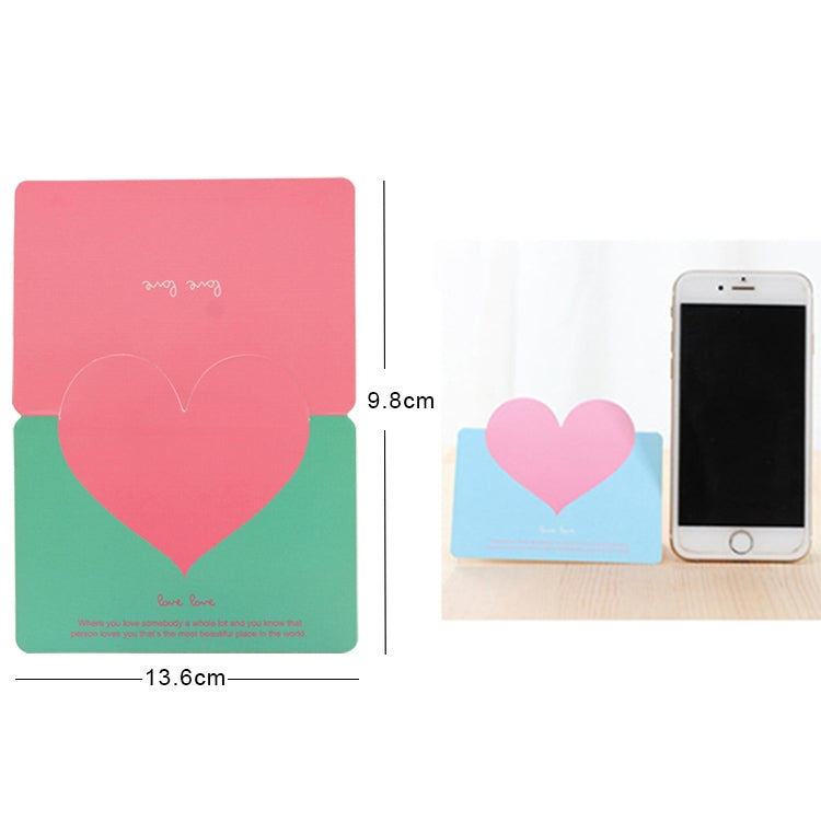 100 PCS Festival Creative Universal Love Heart Greeting Cards
