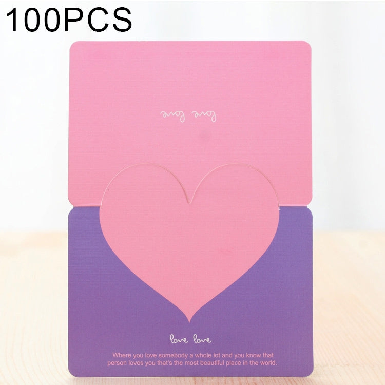 100 PCS Festival Creative Universal Love Heart Greeting Cards