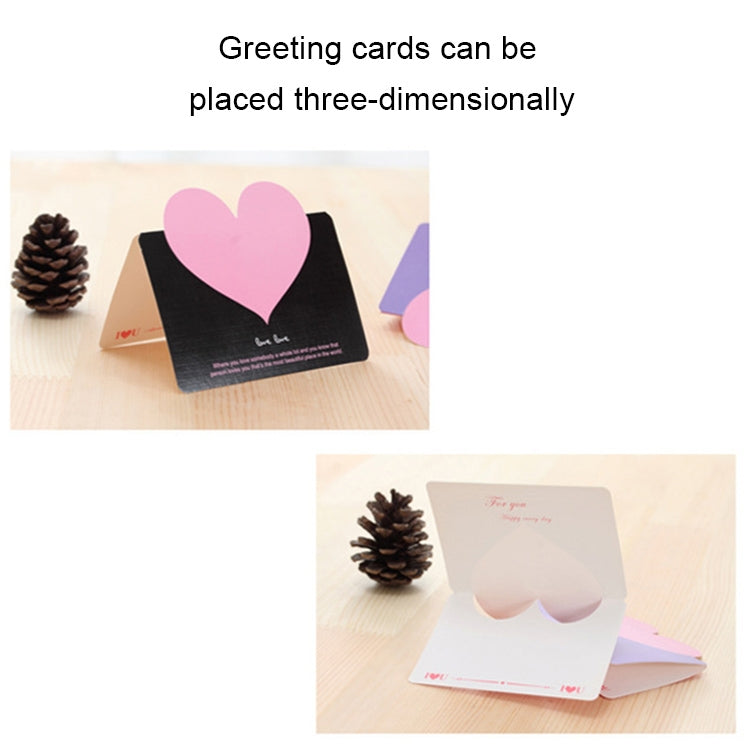 100 PCS Festival Creative Universal Love Heart Greeting Cards