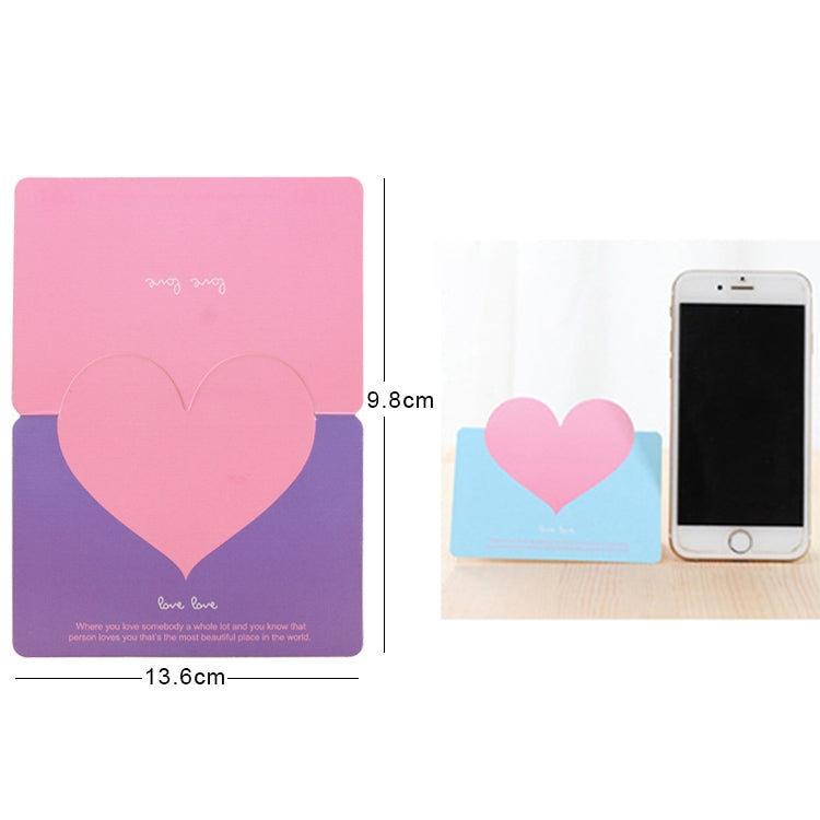 100 PCS Festival Creative Universal Love Heart Greeting Cards