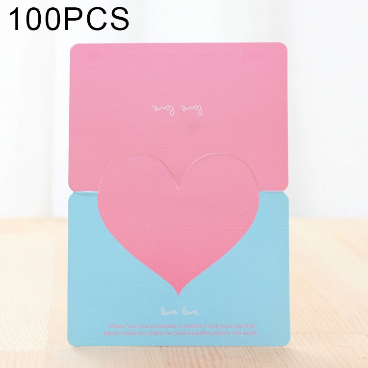 100 PCS Festival Creative Universal Love Heart Greeting Cards