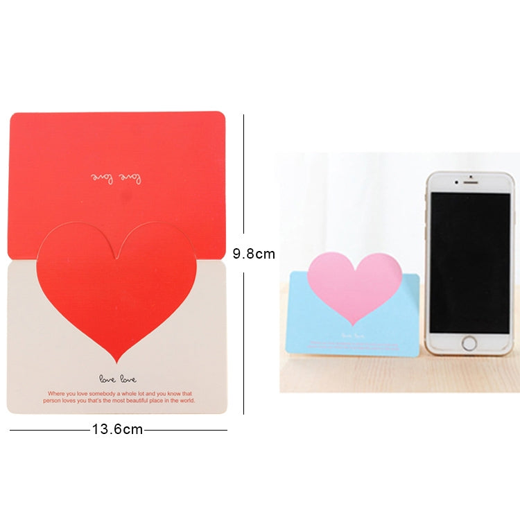 100 PCS Festival Creative Universal Love Heart Greeting Cards