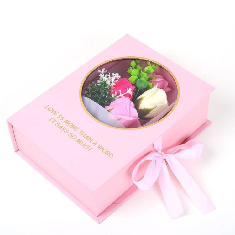 Creative Artificial Rose Eternal Flower Soap Flower Book Gift Box