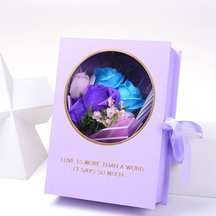Creative Artificial Rose Eternal Flower Soap Flower Book Gift Box