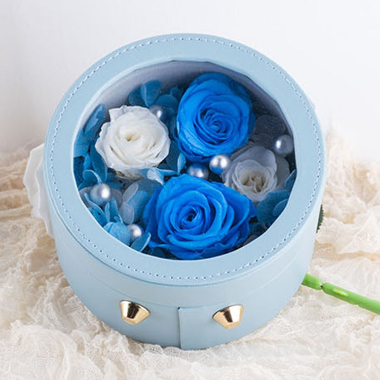 Retro Small Leather Case Eternal Flower Gift Box Handmade Birthday Gifts