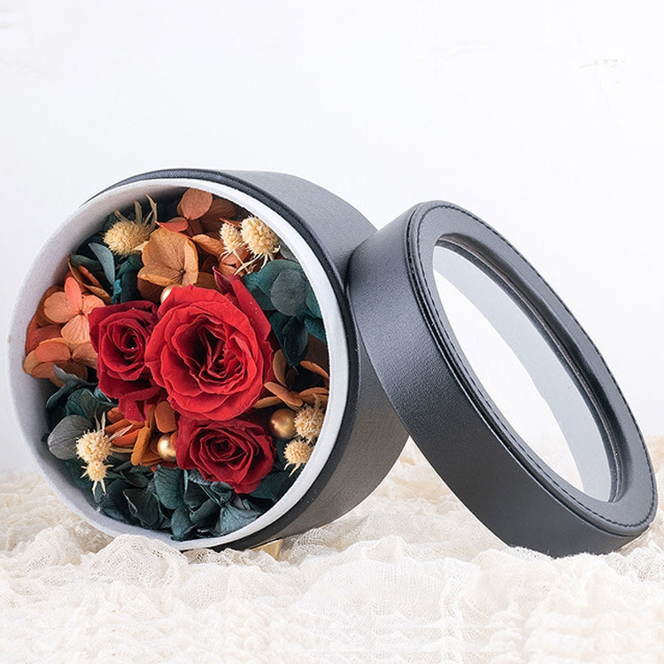 Retro Small Leather Case Eternal Flower Gift Box Handmade Birthday Gifts