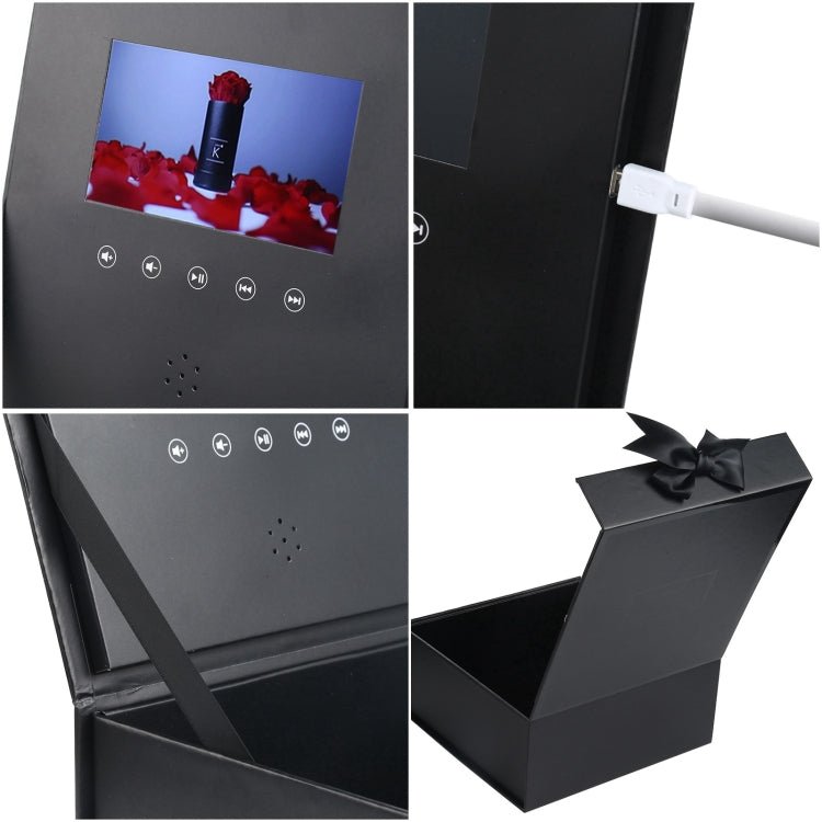 4.5 inch Piano Shape Electronic Gift Box with LCD Video Music Invitation Letter