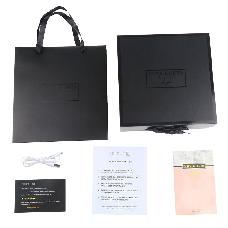 4.5 inch Piano Shape Electronic Gift Box with LCD Video Music Invitation Letter