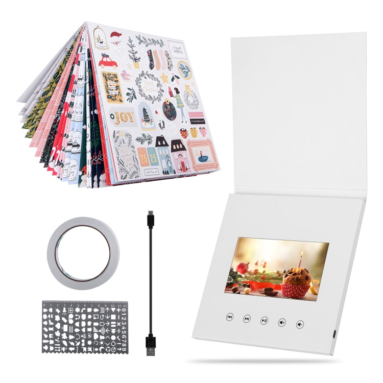 5 inch Video Greeting Card Auto Player HD LCD Video Music Invitation Letter Portable Advertising Player