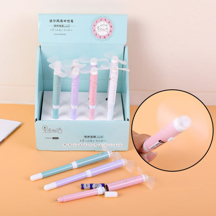 2 PCS 12 Constellation Fan Gel Pen 0.5