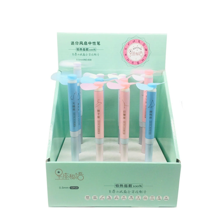 2 PCS 12 Constellation Fan Gel Pen 0.5