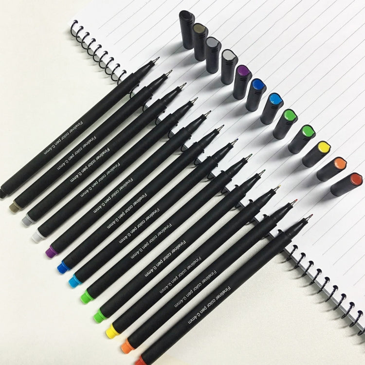 12 Color Color Hook Line Pen Water Based Pen Fiber Stroke Pen
