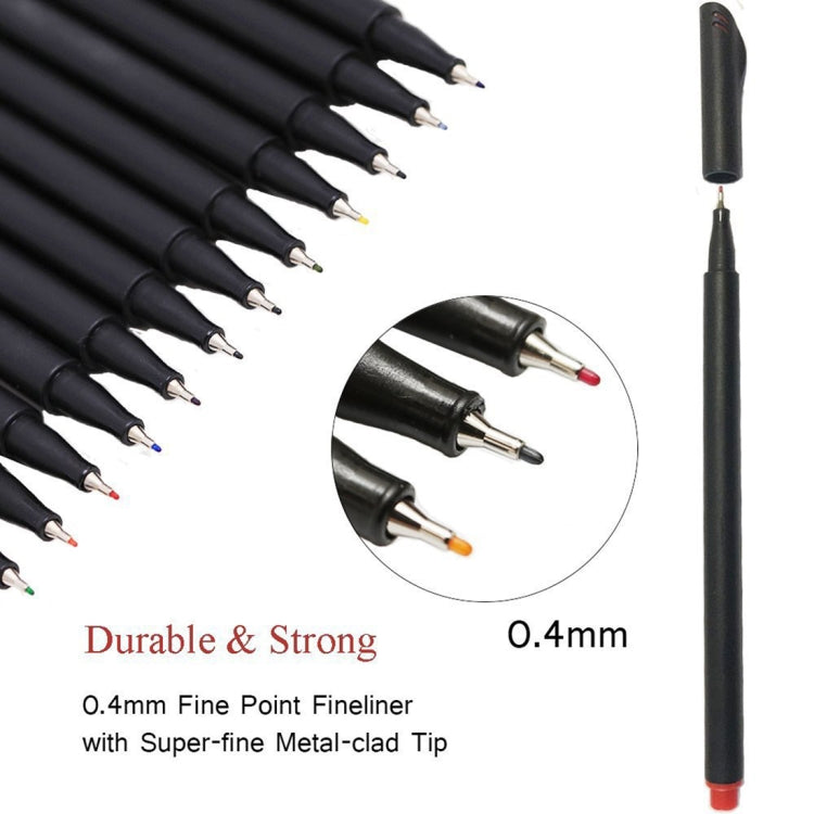 12 Color Color Hook Line Pen Water Based Pen Fiber Stroke Pen