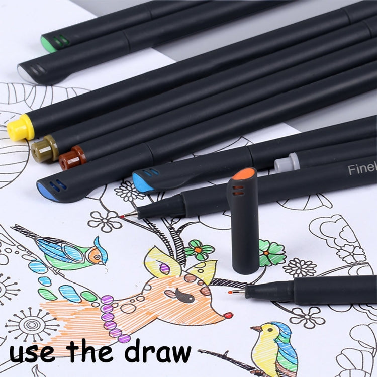 12 Color Color Hook Line Pen Water Based Pen Fiber Stroke Pen
