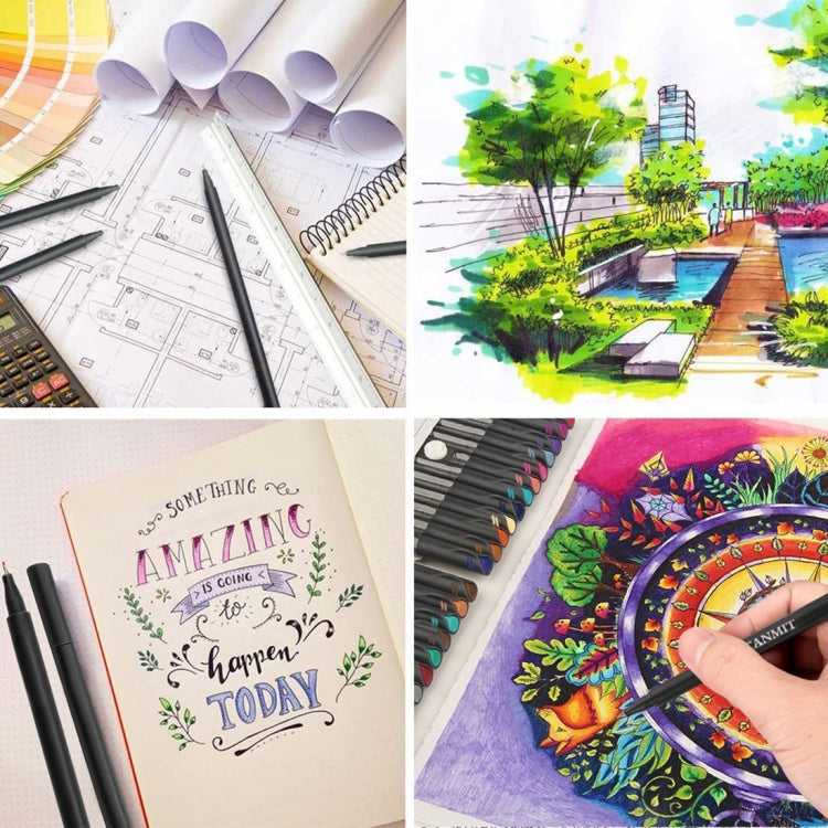 12 Color Color Hook Line Pen Water Based Pen Fiber Stroke Pen