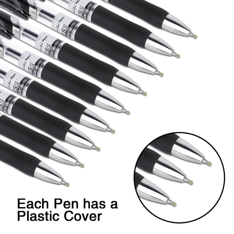 2 PCS Black Gel Pen Double Bead Leak Proof Ink Signature Refill Set