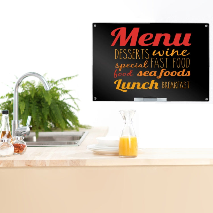[US Warehouse] Glass Blackboard Magnetic Dry Erase Board, Size: 31.5x47.2 inch