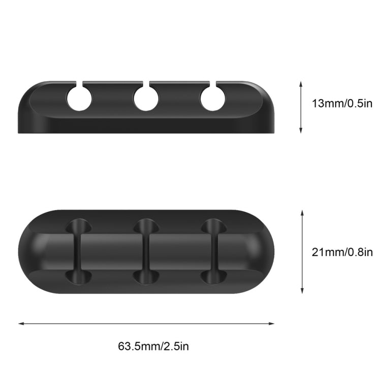 QS-357 3 Holes Desktop Charging Data Cable Organizer Winder