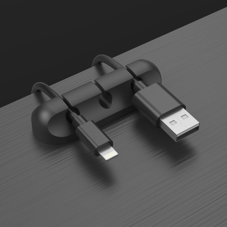 QS-357 3 Holes Desktop Charging Data Cable Organizer Winder