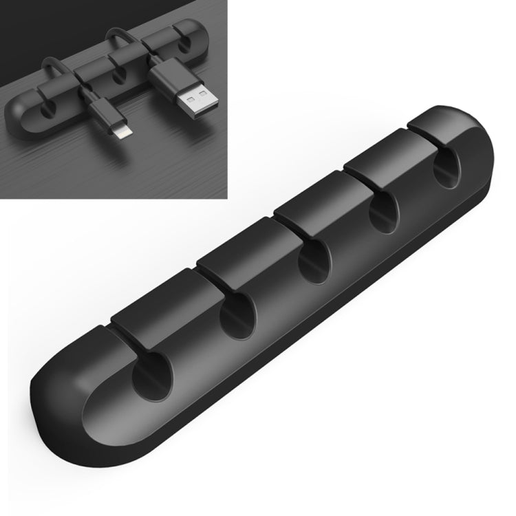 QS-357 5 Holes Desktop Charging Data Cable Organizer Winder