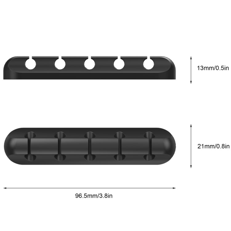 QS-357 5 Holes Desktop Charging Data Cable Organizer Winder