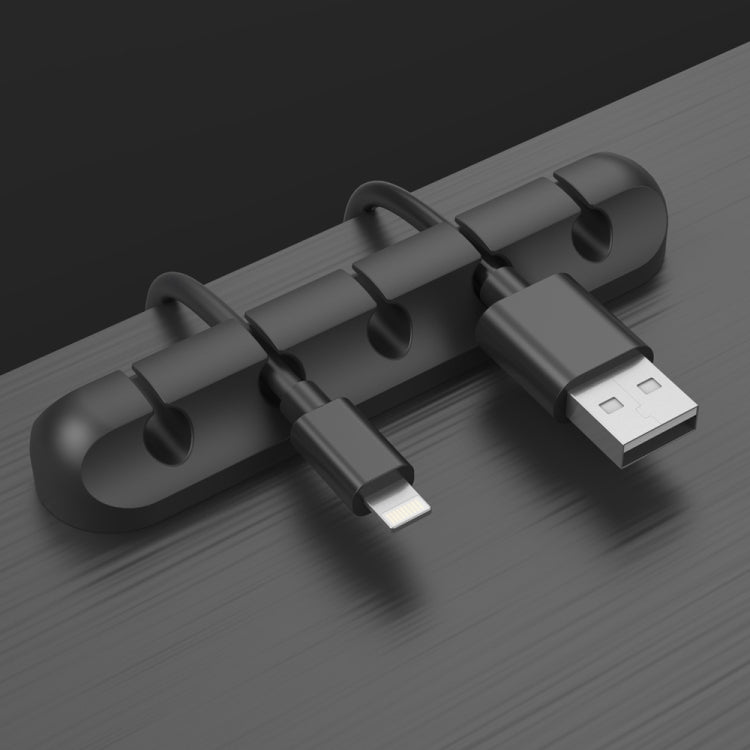 QS-357 5 Holes Desktop Charging Data Cable Organizer Winder
