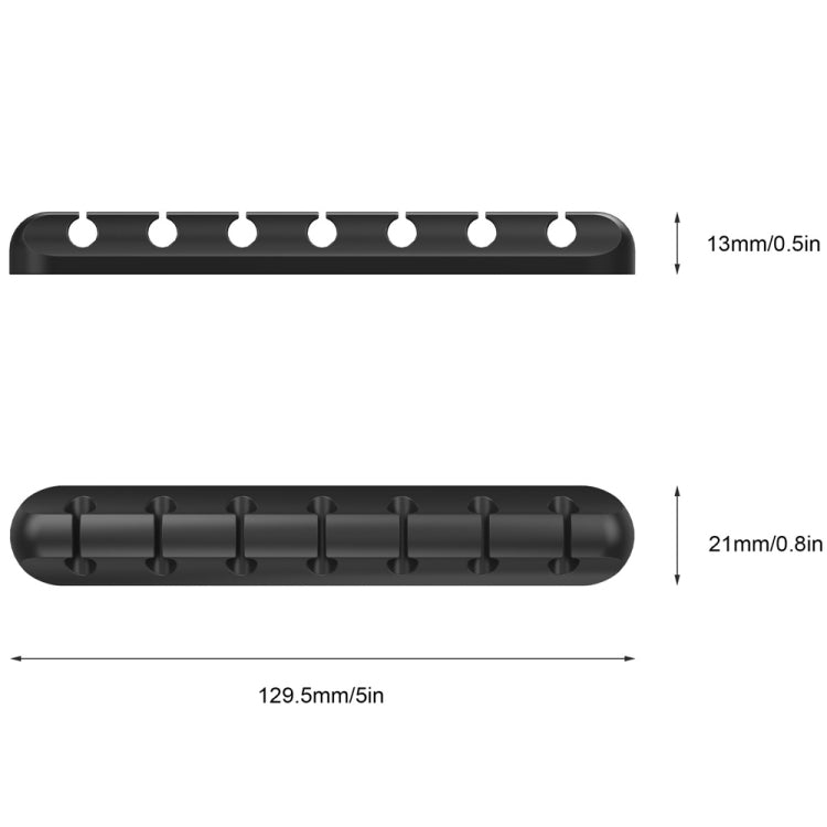 QS-357 7 Holes Desktop Charging Data Cable Organizer Winder