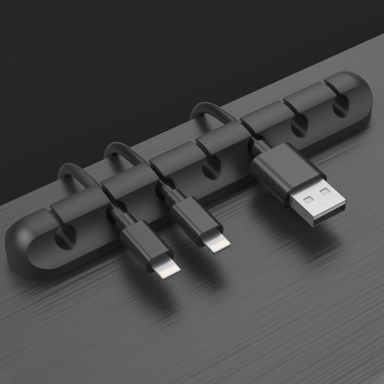 QS-357 7 Holes Desktop Charging Data Cable Organizer Winder