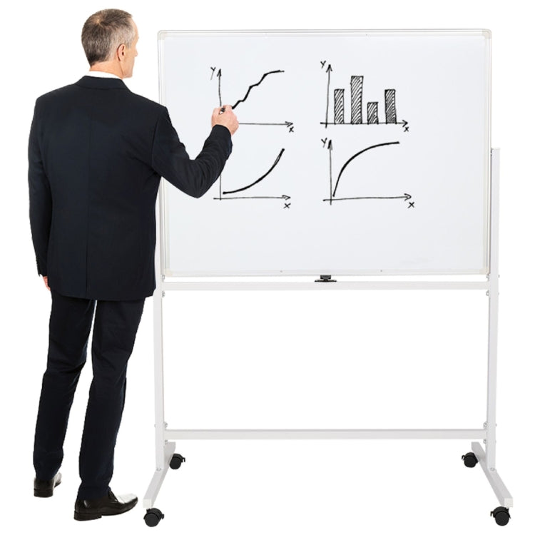 [US Warehouse] Horizontal Mobile Double-Sided Whiteboard, Size: 90x120cm