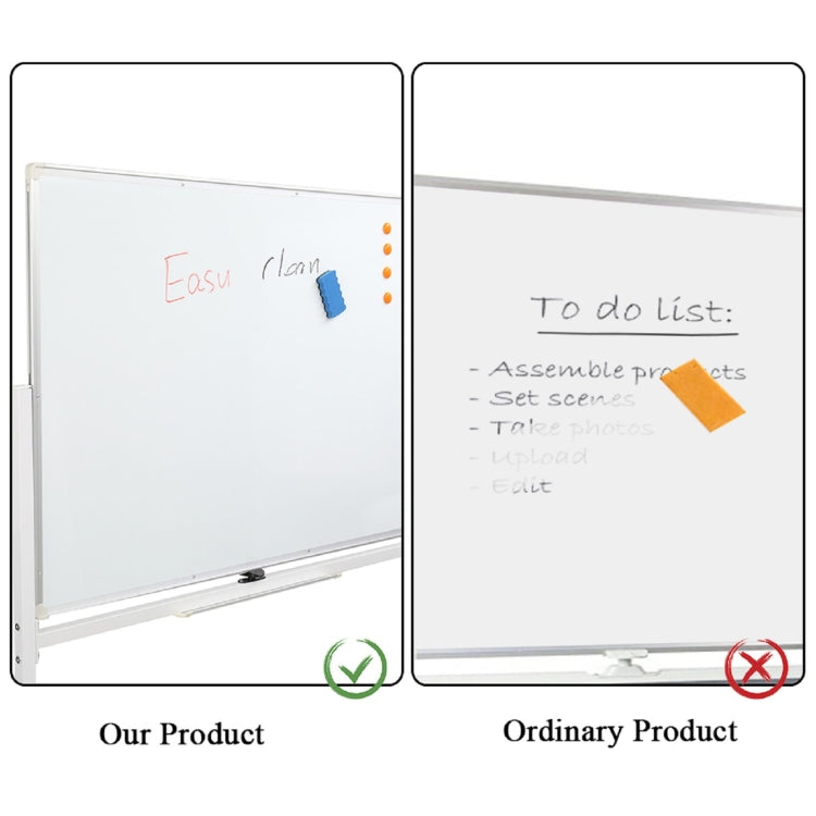 [US Warehouse] Horizontal Mobile Double-Sided Whiteboard, Size: 90x120cm