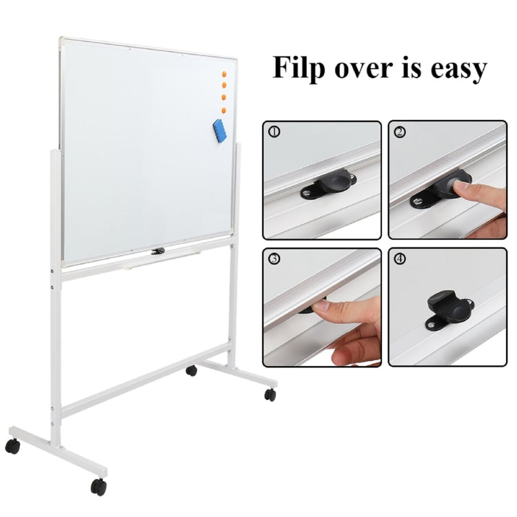 [US Warehouse] Horizontal Mobile Double-Sided Whiteboard, Size: 90x120cm